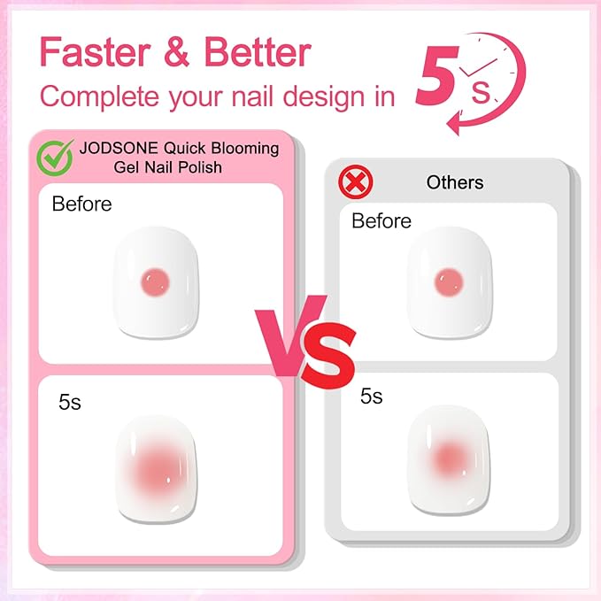 JODSONE 16.5ml Clear Blooming Gel Nail Polish for Spreading Effect Marble Natural Stone Watercolor Floral Print Nail Painting and Can Be Easily Used Suitable for DIY Nail Art