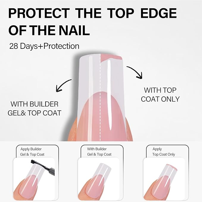Vansiho Long French Gel Nail Tips 600Pcs, Long Square Soft Gel Nail Tips, Pink French Tips Press on Nails, Fake Nails with Box for Nail Art DIY 15 Sizes
