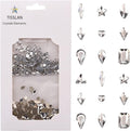 100pcs Flat Back Crystal Clear Glass Shape Nail Rhinestones 720pcs Loose Cystal Beads Nail Art Decoration Craft Accessory