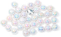 200Pcs Pearl Sew on Rhinestones for Crafting,10mm Claw Pearl Embellished Rhinestoness for DIY,Half Round Pearls for for Crafting Jewelry Handicrafts Clothes Bag Shoes-Ab Colorful(Silver Claw)