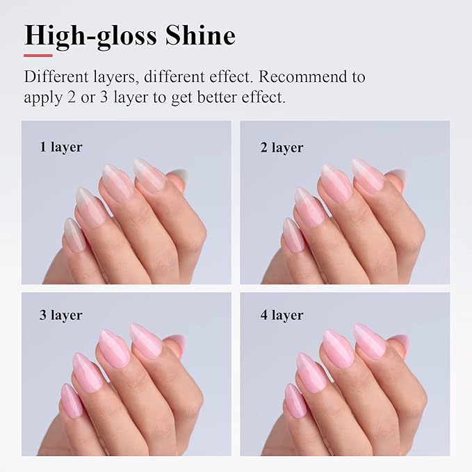 IMTITI Jelly Gel Nail Polish, 0.5 Fl Oz Pink Jelly Gel Polish DIY Nail Art Starter Kit