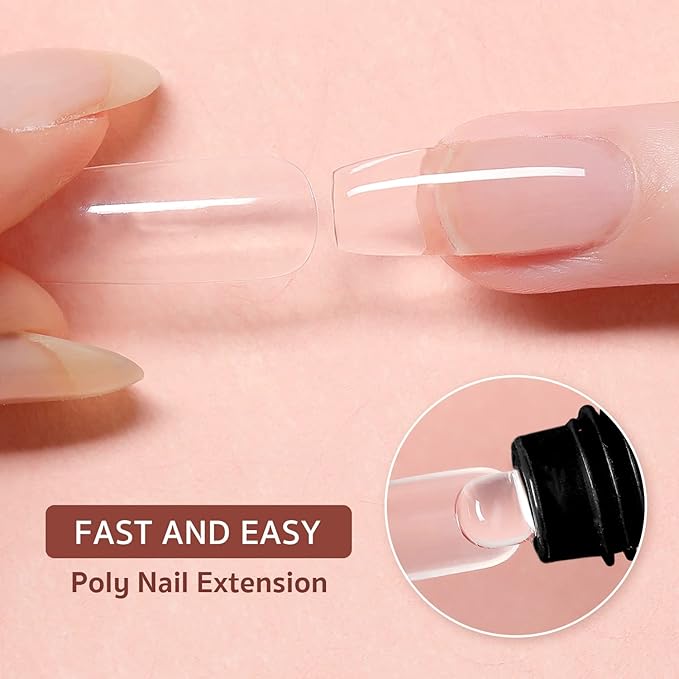 GAOY Poly Gel Set, Nail Extension Gel, 6 Colors Nude Pink Builder Nail Enhancement for Beginner & Professional Salon DIY