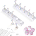 Etercycle Nail Stand Acrylic Nail Art Display Stand Practice Nail Holder for Painting Nails Magnetic Practice Stands with Reusable Putty (Clear)