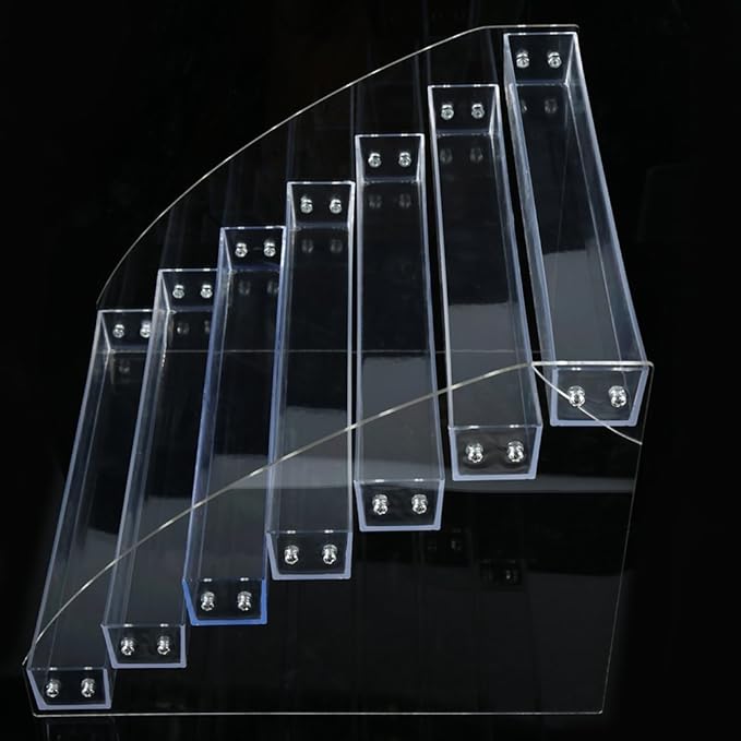 Clear Nail Polish Display Holder, Nail Varnish Organiser 7 Layers Nail Polish Acrylic Clear Makeup Display Stand Rack Organizer Holder (7 layers)