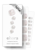 ohora Semi Cured Gel Pedi Strips (P Whisperfly) - Works with Any Nail Lamps, Salon-Quality, Long Lasting, Easy to Apply & Remove - Includes 2 Prep Pads, Nail File & Wooden Stick
