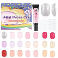 EBANKU 12 Pack Kid Fake Nail, 288 Pieces Kids Short Glossy Press on Nails Short Full Cover Fake Nails for Girls with Nail Glue
