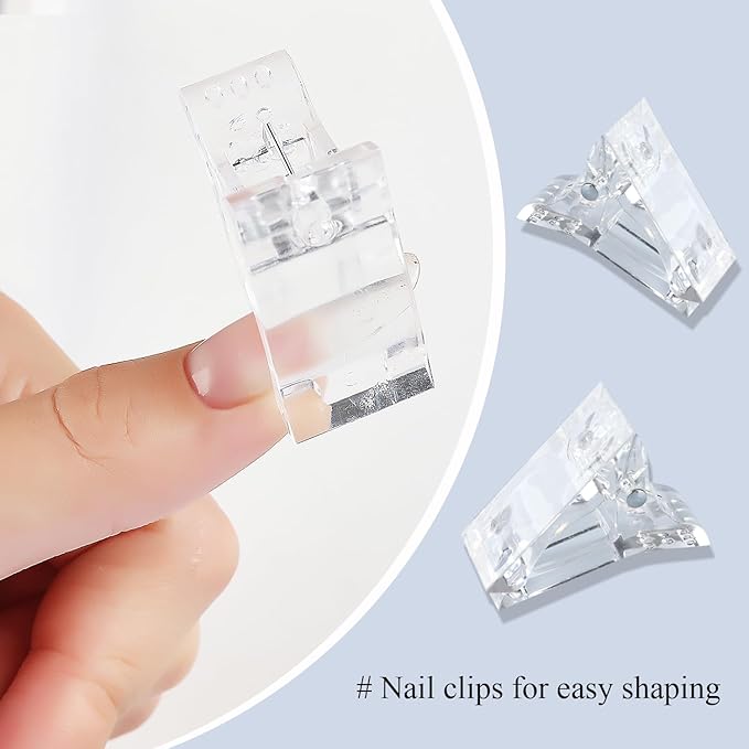 Poly Gel Nail Forms Set 288Pcs Polygel Nail Tips Silicone Sticker Dual Forms for Builder Gel Reusable Stiletto Coffin French Acrylic Nail Extension Molds with Accessories