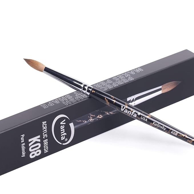 VANFA Acrylic Nail Brush with Pure Kolinsky Hair K08