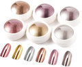 100% Metallic Effect Gold Chrome Nail Powder BISHENGYF: Holographic Mirror Glitter Gold Chrome Pigment Manicure Silver Copper Rose Gold Chrome Nail Powder for Nails Art DIY Decoration Gift