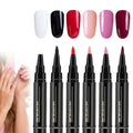 Professional Nail Pen Set,6/12/18 Colors per Set,3 in 1 Quick Dry Nail Polish Pens, Colorful Gel Pens for DIY Nail Art, Easy Nail Polish Pen for Women Girls (F Set/6pcs)