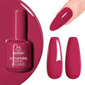Beetles Red Gel Nail Polish - Cherry Mocha, 15ML Burgundy Red Gel Nail Polish, Soak Off Spring Nails Art Manicure Salon DIY Design UV Nails Lamp Needed Gift for Women