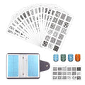 Mix Design Nail Art Stamping Stamp Plates with Template Holder Set Manicure Tools Nail Art Templates Stencils Set（21Pcs Set with Case
