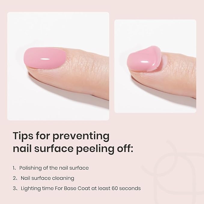 Beetles Gel Nail Polish Kit with U V LED Light - 6 Colors Jelly Milky White Sheer Pink Nude Gel Polish Starter Kit Manicure,Soak Off U V Nail Polish Set Salon DIY for Girl
