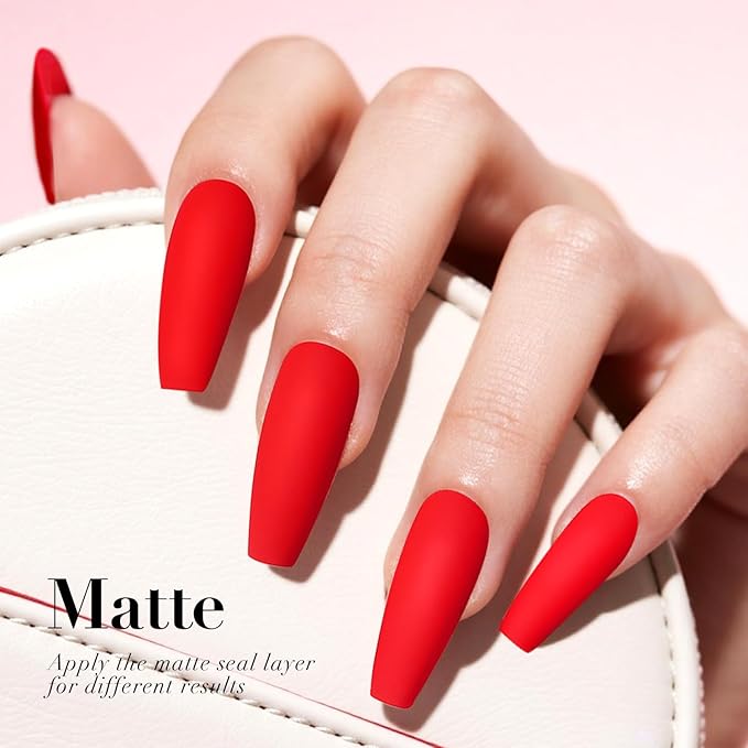 AZUREBEAUTY Red Nail Polish Burgundy Quick Dry Natural Infinite Shine Nail Lacquer Fingernail Polish Strengthening Treatment Kit Salon-Quality for Women Valentine's Day Gift