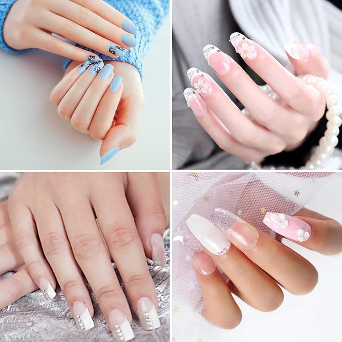 Yokilly Nail Forms for Acrylic Nails, 500PCS Poly Gel Nail Forms for Builder Gel Tips Guide for Salon Former Stickers with Numbers Marked for DIY Art