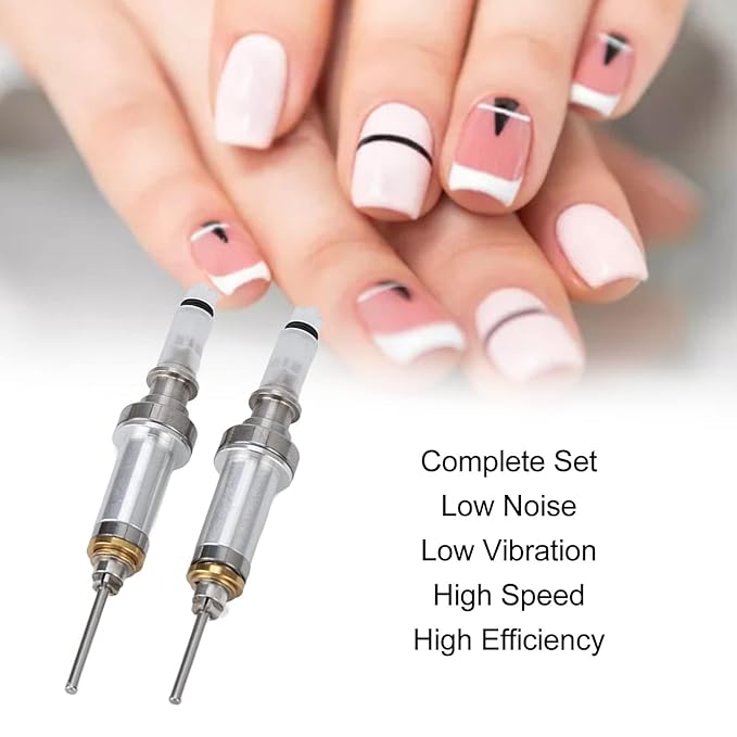 2PCS Electric Nail Drill Spindle Set, Nail Polisher Handle Professional Electronic Machine Bearing Manicure Tools for Acrylic Nail Gel Polish Remover and Nail Files