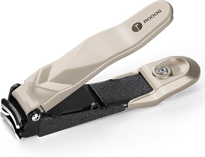 No Mess Nail Clippers with Catcher - Professional Heavy Duty Clippers for Men and Women, Ultra Sharp Fingernail & Toenail Clippers for Gifts, Travel, Clip Anywhere (Anti-Splash Design)