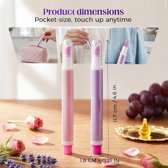 2-in-1 Cuticle Oil Pusher Pen, 2026 New Ceramic Cuticle Remover, Portable Nail Oil Pen for manicure, Moisturizing Nail Strengthener for nail salon, Gentle Hangnail Remover for women (Rose scent*2)