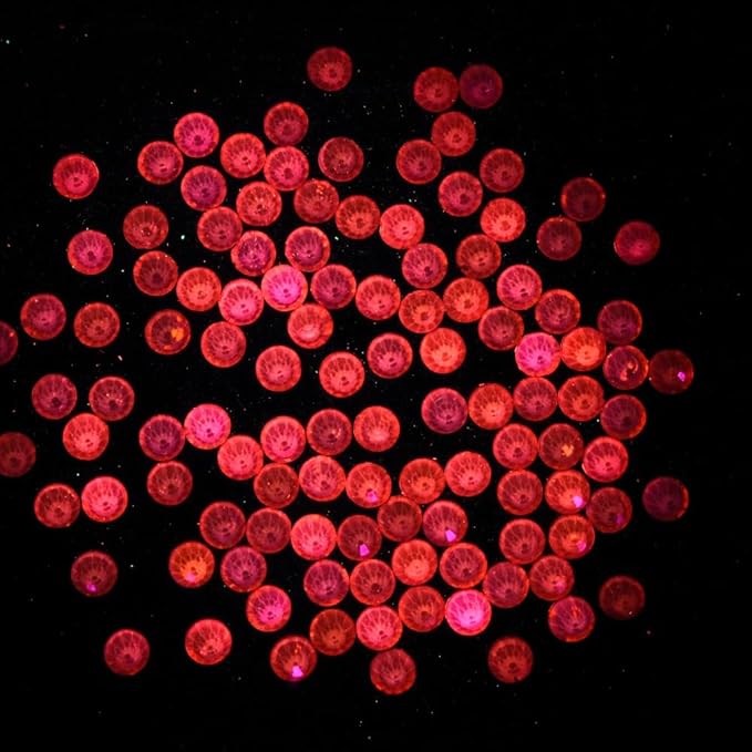 Blinginbox Flatback Rhinestones Round Gems, 1440pcs Luminous Series Glass Stone Neon Gems Non Hotfix Crystal Rhinestones for Nail Charms Crafts Clothes Tumblers,Rose Neon Opal,SS6.