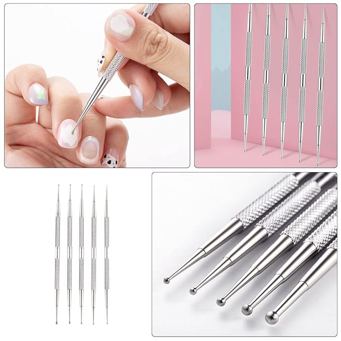 Beaupretty 15pcs Dual- Nail Art Pens Manicure Accessories for Creative Nail Designs and Artistry