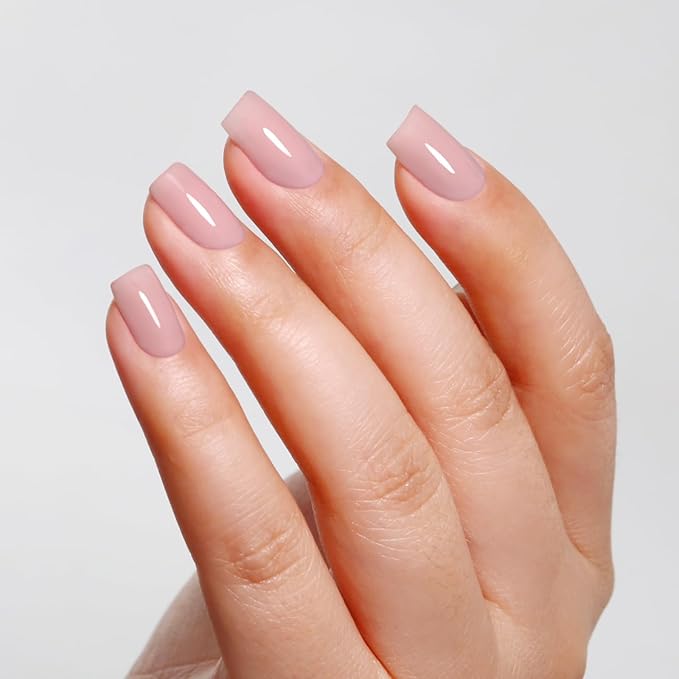 Jelly Gel Nail Polish, Nude Jelly Nail Polish Gel Translucent Spring Summer Sheer Nail Gel Polish Soak off UV LED for Nail Art DIY Manicure 0.5 Fl Oz