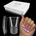 Duck Nail Forms for Poly Gel Reusable 240 Pcs Full Cover Molds for Builder Gel French Tip Acrylic Nails, Nail Art Design Molds for Manicure Salon & DIY at Home 12 sizes