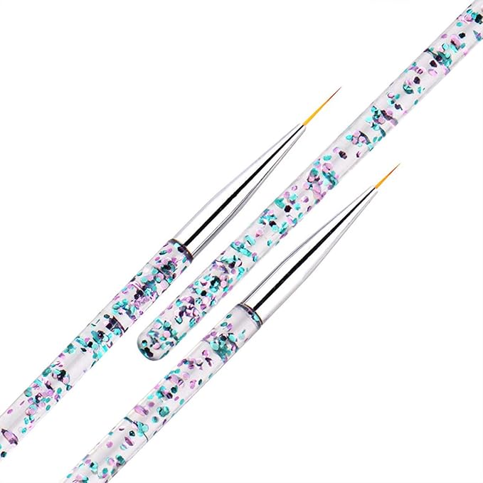 Nail Art Brushes,Nail Brushes for Nail Art,Rhinestone Handle Professional Gradient Manicure Tools Pens Drawing Painting Diy Home Salon