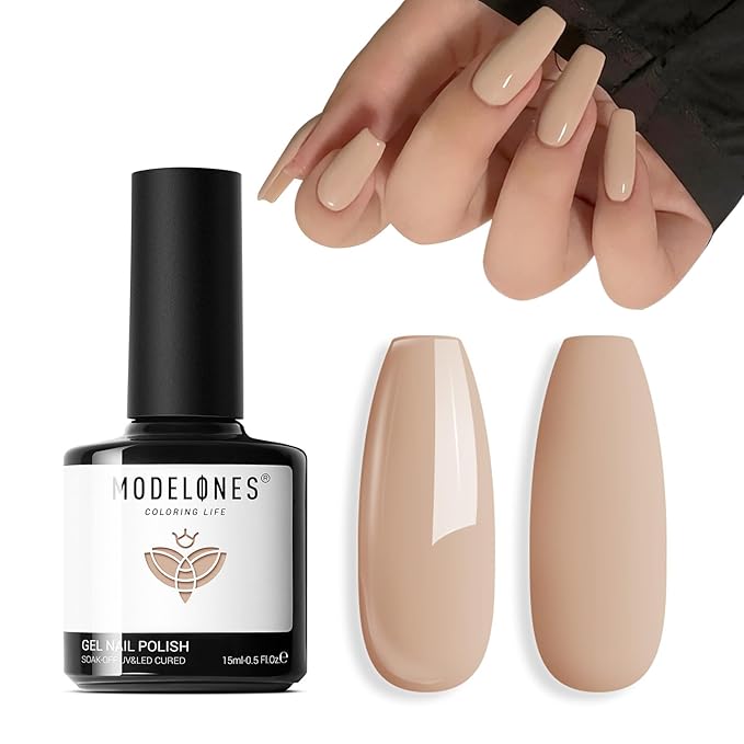 modelones Nude Gel Nail Polish Office Lady Nails Skin Tone Color Natural Nail Polish Soak Off LED UV Lamp Manicure 15ML