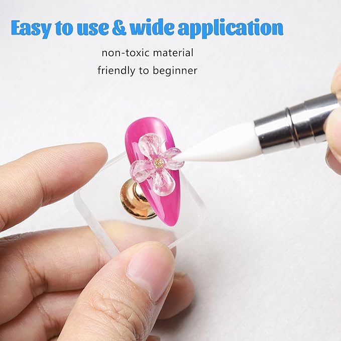 Solid Gel Builder for Nails, 60g Clear 3D Hard Gels Non-Stick Hand for Carving Molding Sculpting Gel Flower Charms Decoration DIY Extension Gels Salon & Home Manicure