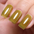 Imtiti Olive Green Jelly Gel Nail Polish, Army Green Sheer Translucent UV Gel Polish for Nail Art Soak off UV Led 10ML