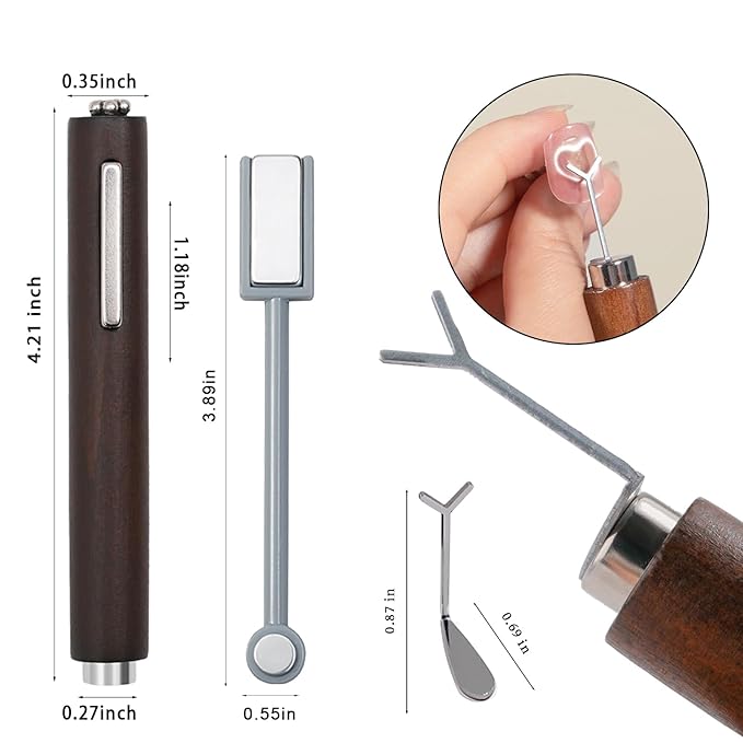 2 PCS Nail Magnet With 5 Pcs Y-Shape Mold Set For Nail Art Cat Eye Magnet For Nails, 3 In 1 & 2 In 1 Magnet For Nails, Heart Magnet For Cat Eye Gel Polish Magnet Stick Pens Nail Tools