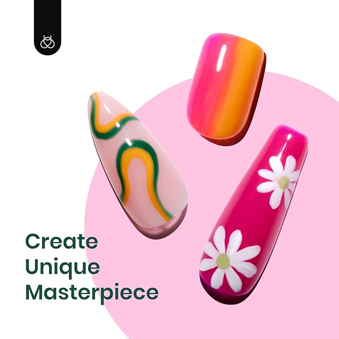 beetles Spring Gel Polish Set - 6 Color Gel Nail Polish Hot Pink Green Blue Orange Rainbow Boundless Energy Collection Holiday Nail Art Design Soak Off Uv LED Manicure DIY Home