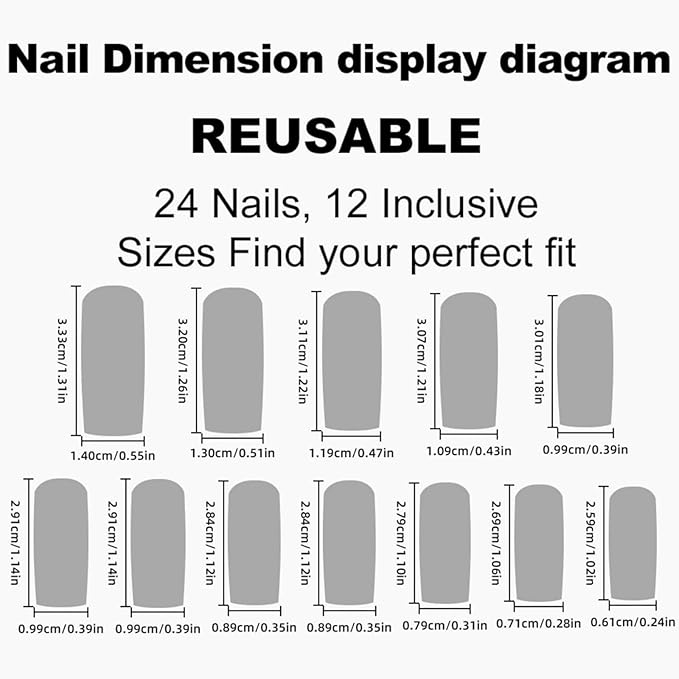 Medium Press on Nails Almond Fake Nails Ombre French Tip Artificial Nail Cute with Butterfly Designs Stick on Nail for Women 24pcs