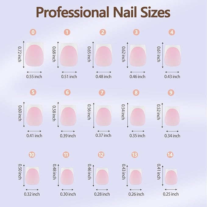 X-BASIC TIPS French Tip Press On Nails, 150Pcs French Gel Nail Tips Short Square, Soft Gel Pre-shaped No Need to File 3 in 1 Tips, Fake Nails for Nail Art DIY Extension Designs 15 Sizes