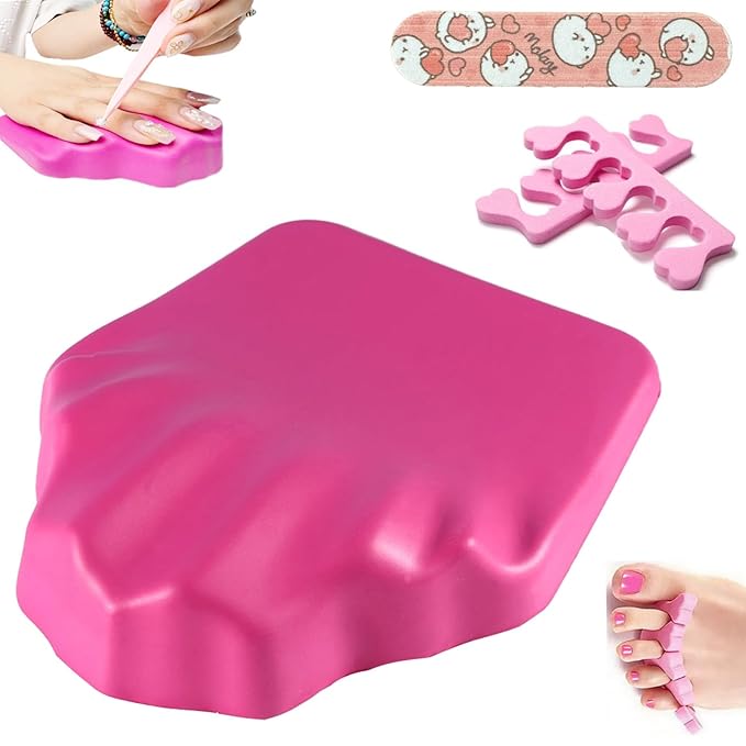 arm rest for nails tech 4pcs Silicone nail accessories,nail arm rest manicure arm rest nail hand rest arm rest for nails Suitable use at home Nail Technician Use Must Have Nail Pillow