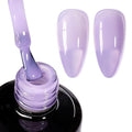 Beetles Purple Gel Nail Polish, 15ML Pastel Purple Jelly Gel Polish Translucent Effect Nail Concealer High Gloss Soak Off UV Sheer Lavender Spring Summer Manicure Gift for Women