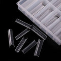 120PCS Nail Form C Curve U Shape Nail Gel Nail tips Acrylic Nail Forms Clear Fake Nails12 Sizes with Scale