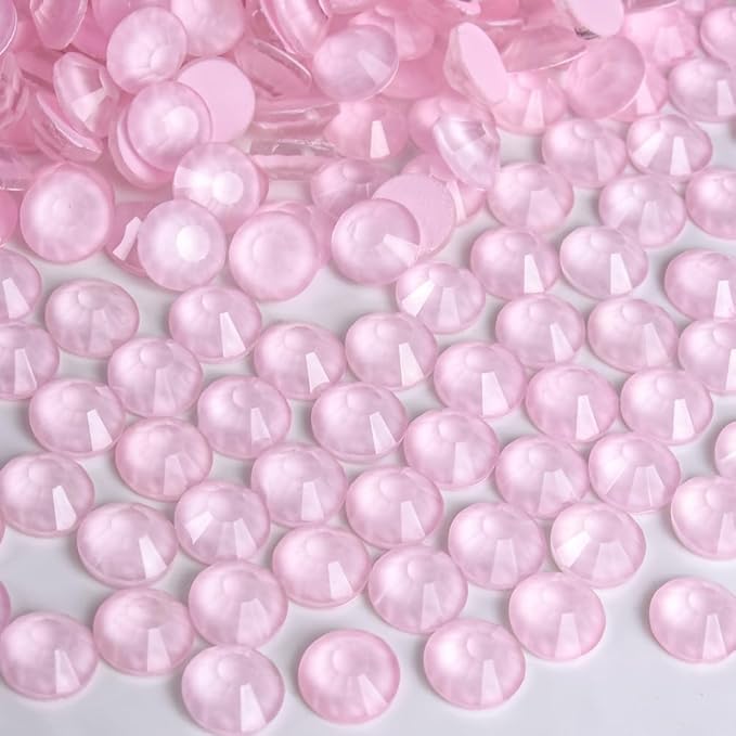 Blinginbox Flatback Rhinestones Round Gems, 288pcs Luminous Series Glass Stones Neon Gems Non Hotfix Crystal Rhinestones for Nail Charms Crafts Clothes Tumblers,Mac. Lt. Pink Luminous,SS30.