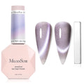 MelodySusie Aurora Cat Eye Gel Nail Polish, 0.5 Fl Oz Blue Purple Glitter Holographic Magnetic Nail Polish with Magnet, UV Nail Polish for Nail Art Manicure Salon DIY at Home G1701