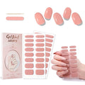 WOKOTO 2 Sheets Semi Cured Gel Nail Strips (Beige)-16 Pcs Per Sheet Gel Nail Stickers | Gel Nail Wraps | Uv Light Required, Salon Quality, Real Nail Polish Strips Stick On Nails Kit With Nail File