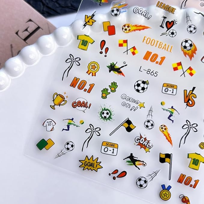 World Cup Nail Stickers Football Soccer Competition Nail Decals Stickers