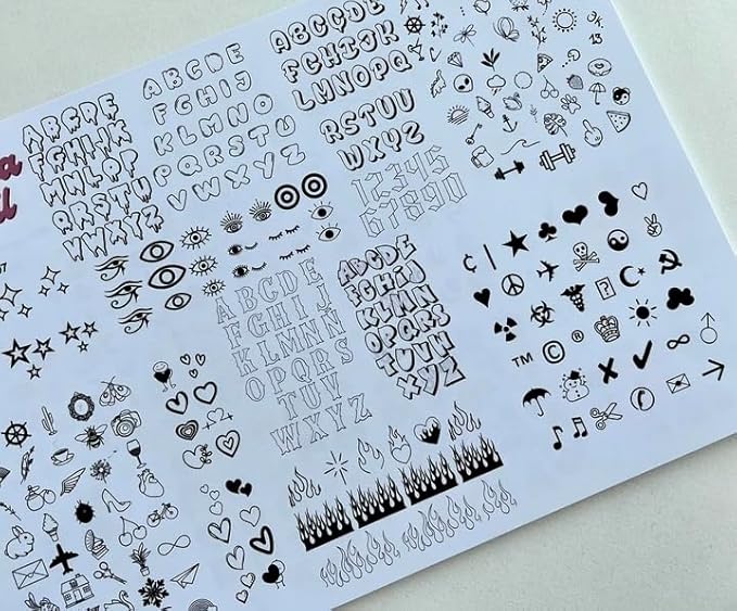 Nail Art Practice Sheet reusable Nail Art training mat Acrylic Nail sculpting Art stencil Guide French Tip Nail art worksheet 3D Nail design training sheet, Practice how to do acrylic Nail art (11)