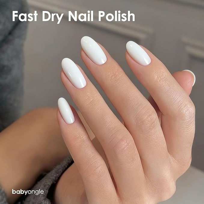 White Nail Polish, 14 ML Quick Dry Nail Polish for Nail Art DIY Manicure at Home, Chip Resistant Nail Lacquer for Nail Art Varnish, Long Lasting, BOG135