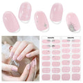 Semi Cured Gel Nail Strips, 28 pcs Nail Gel Stickers Work with Any UV Lights, Long-Lasting Nail Wraps, Stick on Nail Polish for women Easy to Apply & Remove