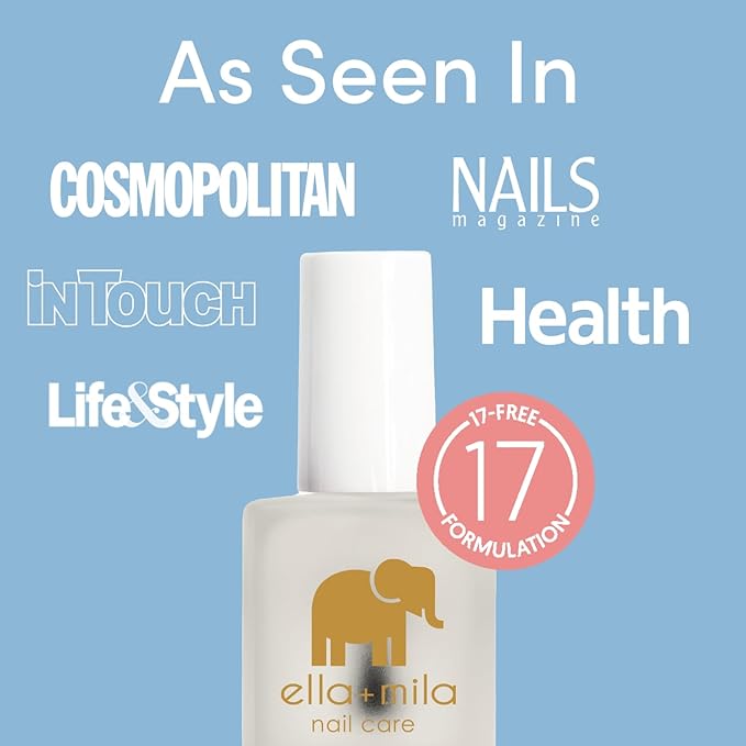 ella+mila "No More Biting" Nail Polish - Bitter Taste Nail Biting Treatment for Kids & Adults - Stop Thumb Sucking Deterrent - Finger Biter Prevention (0.45 fl oz)