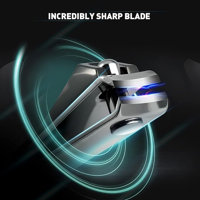 BEZOX Nails Clipper, Ergonomic Toenail and Fingernails Clipper with Non-Slip Design, Professional Finger Nail Clippers for Adults, 2 Pcs Nail Trimmers for Men and Women - Dark