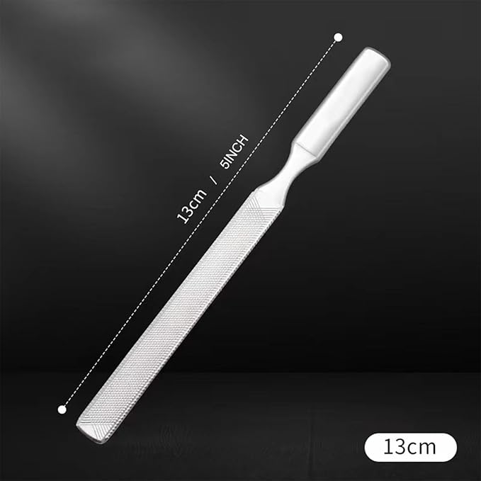Diamond Dust Nail File - Stainless Steel Nail Dresser Nail Buffering Files - 9 Inch (5inch- 130-4)