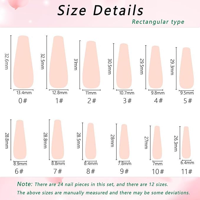Black French Tip Press on Nails Long Coffin Fake Nails with Rhinestones Design Acrylic Nails Press ons Full Cover False Nails with Glue for Women Daily Wear Simple 24Pcs