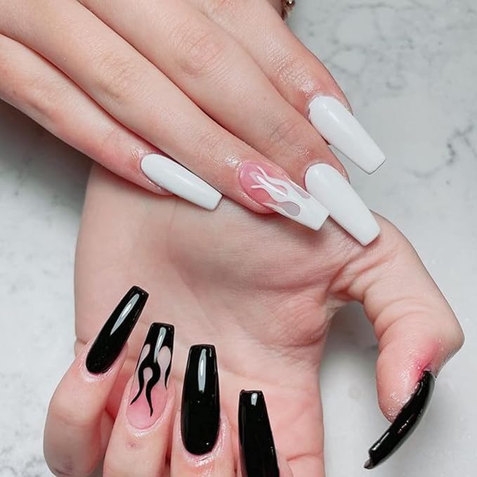 Makartt Black White Black White Nail Gel Bundle with Nail Dehydrator and Nail Primer Kit Noir & Blanc Set Soak Off LED Nail Gel Polish Nail Art Bonder for Nail Prepping, Superior Bo