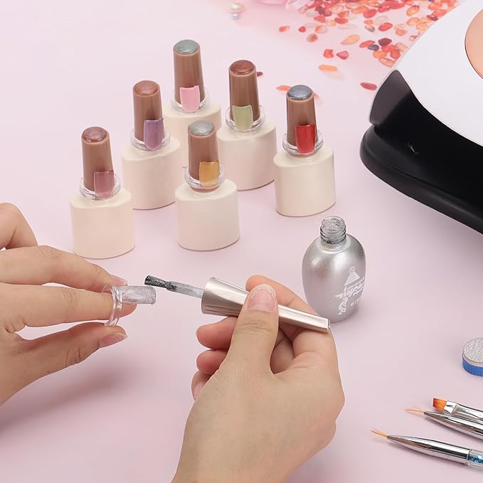 600 Pcs Nail Polish Swatch Clear Nail Color Swatches Rings, Nail Sample Sticks for Nail Art Polish Color Practice